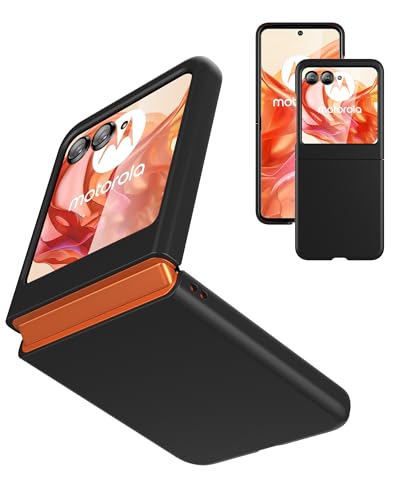Image of Lustree Hard PC Back Cover Case for Motorola Razr 50| Anti-Slide |Lightweight |Protective Hard Case Cover for Motorola Razr 50 2024 -Black