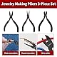 WISEUP Schmuckzangen-Set – Nadel-/Kettennase, runde Nase und Drahtschneider für Schmuck, DIY, Handwerk, Reparatur und Drahtwickeln, 3-teilig