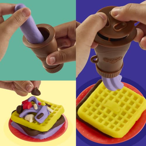 Play-Doh Crazy Waffle Cafe Playset, 8 Play Kitchen Accessories, Kids Arts & Crafts 3+ - image 6