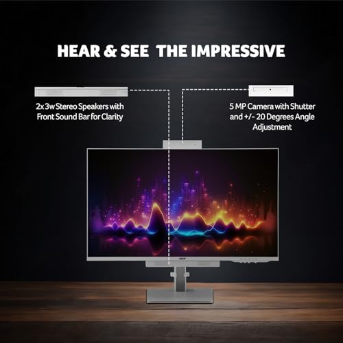 Image of Acer Aspire C27 All in One Desktop Intel Core i5-13420H Processor (Windows 11 Home /16 GB /1 TB SSD /Microsoft Office)with 68.6 cm (27 inch) Full HD IPS Display, Full HD 5MP Camera, Wireless Keyboard & Mouse