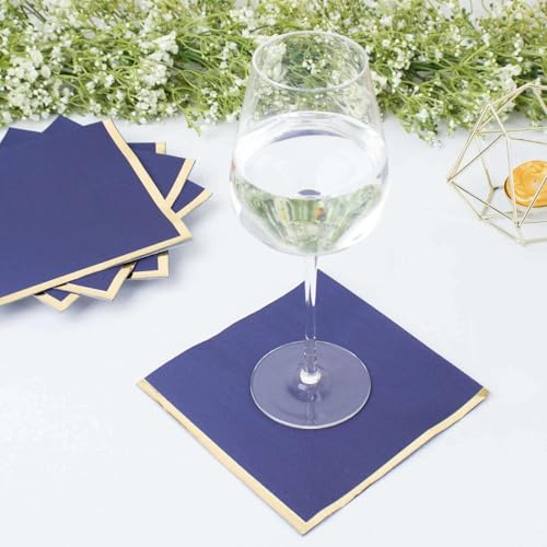 Servilletas Efavormart Navy Blue pack 50 unid 6.5x6.5 in miniatura 1