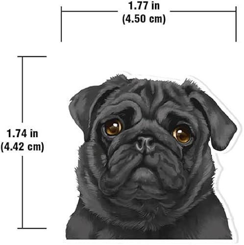 Miniatura 3 de WIRESTER Juego de 2 ambientadores de aire perfumados frescos para automóvil, accesorios decorativos, decoración interior para autos, lindo perro Pug