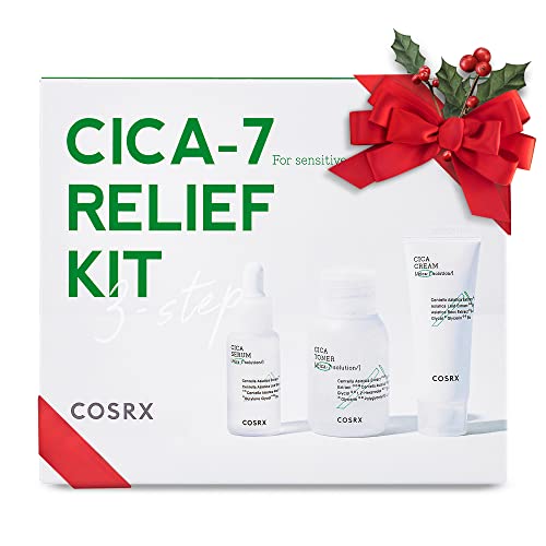 COSRX CICA7 Relief Kit TSA Approved Travel Size, Gift Set Pure Fit