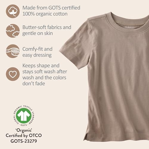 Image of Butterblu Taylor 5-Pack Short Sleeve T-Shirts 100% Organic Cotton