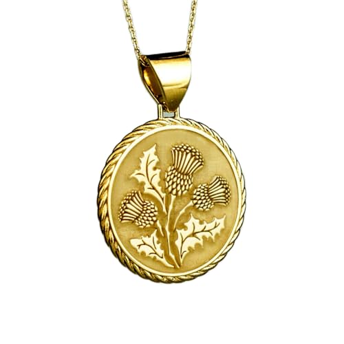 Pendentif chardon écossais LKBEADS, le cadeau mixte idéal en or