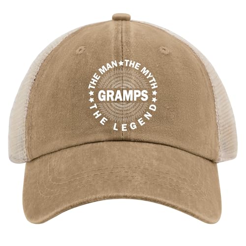 Rogany Gramps The Man The Myth The Legend Hats Camping Cap for Boyfriends