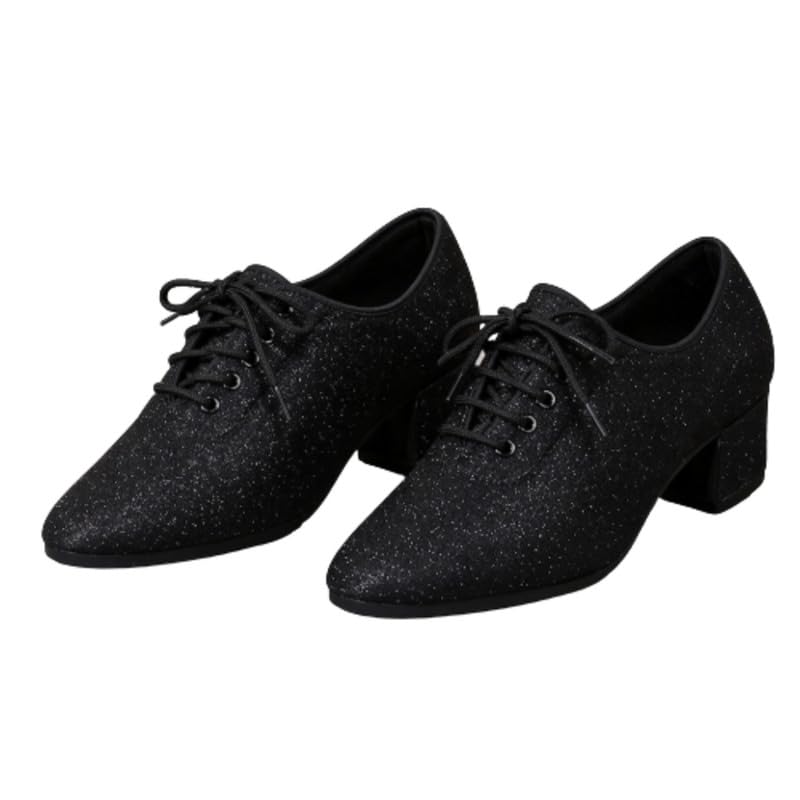 carl vinson Women's Mid Heel Shoes | Soft Bottom Square Heel Sparkle Dance Shoes-picture-18