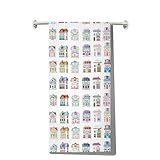 JNIAP Spice Kitchen Towel Spice Jar Lover Gift Porcelain Spices Jar Dish Towel Spices Houses Kitchen Towels (Color Houses kt)