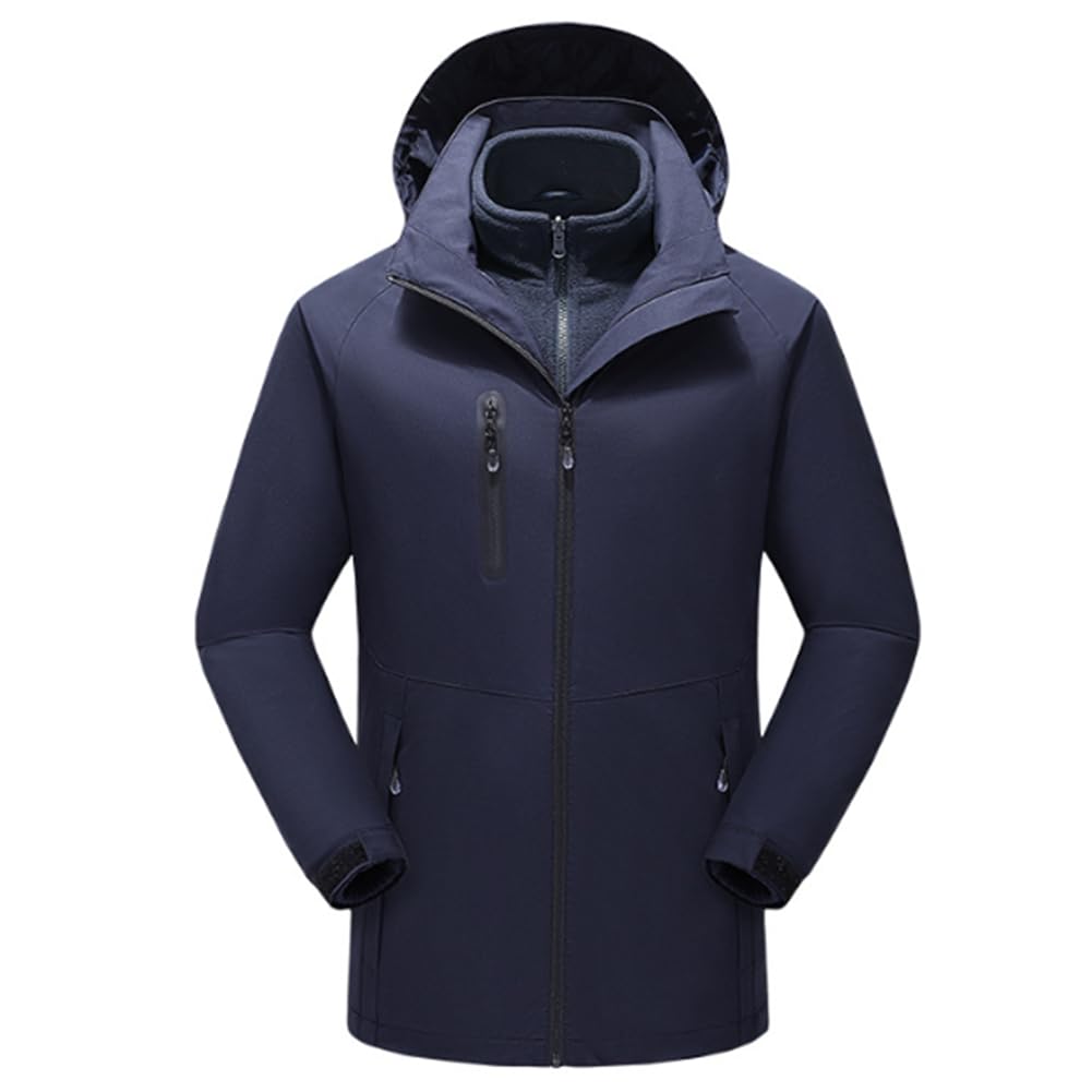 JPXJGT Men Heated Washable Lightweight Zip Winter Jackets Coat 15 Heating Zones M-4XL(Blue,L)