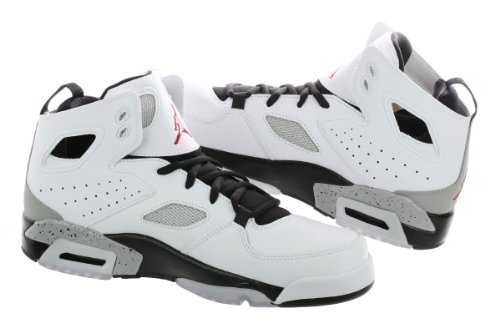 Jordan Flight Club '91 Men's Shoes (555475-102, White/Black/Matte Silver/Gym Red)4