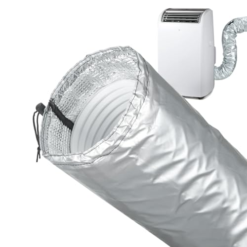 Image of Portable AC Hose Insulation Sleeve, Air Conditioner Hose Cover Wrap for 5 inch & 5.9 inch Diameter Exhaust Hose, AC Duct Vent Cover Sleeve with Upgrade Heat Insulation Material,One Step Install