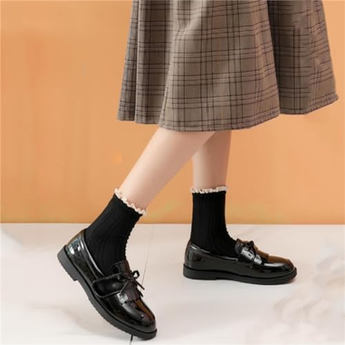 Image of PPXID Girl's British Style School Uniform Shoes Princess Performance Oxford Shoes