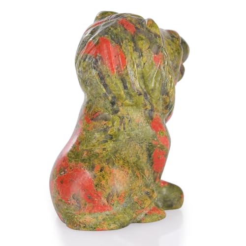 Estatua León Unakite 2 pulgadas para Decoración miniatura 3