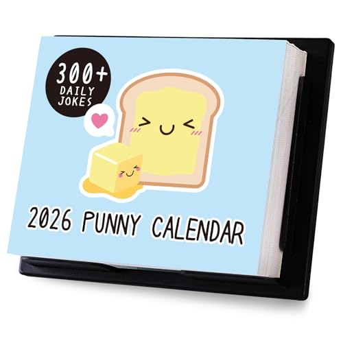 2026 Desk Calendar - Pun Calendar 2026 Funny Desk Calendar 2026 Jan.2026 - Dec.2026 5 x 6 2026 Daily Calendar Different Funny Puns Marked Holidays 300+ Daily Jokes Thick Paper