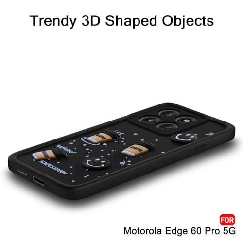 Image of TheGiftKart Back Cover Case for Motorola Moto Edge 60 Pro 5G | Cute Fun Cartoon 3D Bear Coffee Case | Full Camera Protection | Shockproof Back Cover Case for Moto Edge 60 Pro 5G