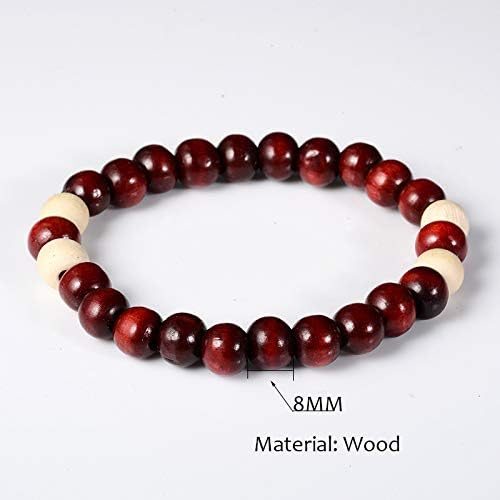 Pulsera de madera de sándalo, budista, meditación, oración, hecha a mano, con cuentas, para mujeres y hombres, pulseras de yoga de madera
