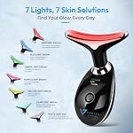 7-in-1 LED Face & Neck Massager – Skin Firming, Anti-Aging, Vibration & Heat Facial Tool for Home Use – Red & Blue Light Therapy – Model ES-1081 - Image 2