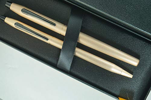 Duo de stylos roller et bille Cross or rose PVD fin - 2