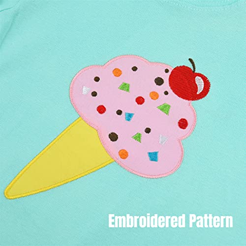 Popshion Baby Girl Pajamas Short Sleeve Toddler Girls Summer Short Sets Cotton Sleepwear Size 2 to 10 Years3