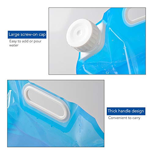 Tomshin 5L / 10L Recipiente de água dobrável Bolsa Jarro de armazenamento de água para acampamento a