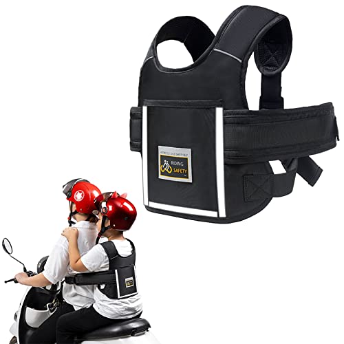 CinturóN Moto NiñO, Adjustable Arnes Moto Para NiñO Cinturones De Seguridad Para Moto Infantil ArnéS De Motocicleta NiñOs Con Pocket Y Tiras Reflectantes Para De 1 A 12 AñOs ProteccióN Contra CaíDas