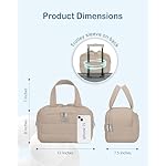 TOPDesign Travel Toiletry Bag for Women, Puffer Large Toiletry Bag, Lightweight Cosmetic Makeup Organizer with Handle for Traveling, Accessories, Essentials, Toiletries (Camel) - Image 3