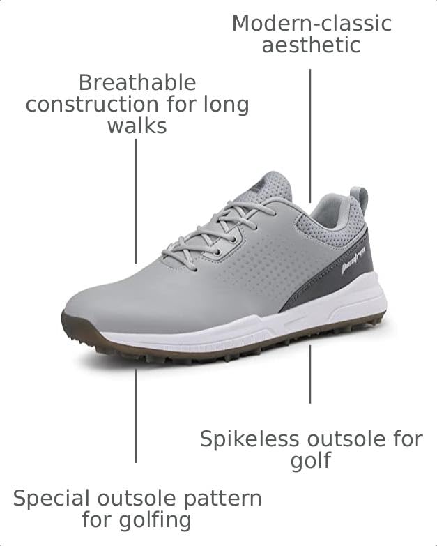 Image of Professional Men Golf Shoes Comfortable Spikeless Outdoor Golf Walking Sport Sneakers for Men