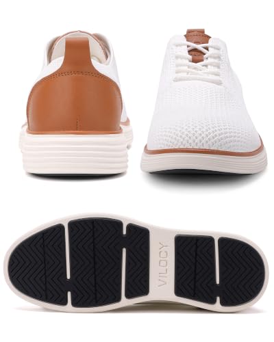 Image of VILOCY Men's Casual Dress Sneakers Lace-Up Oxfords Business Mesh Breathable Walking Shoes Tennis Comfortable