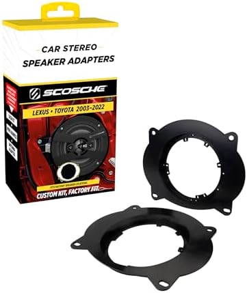 Scosche SAT69 6X9" to 6.5-6.75” Speaker Adapters Compatible with Select 2003-22 Lexus and Toyota Vehicles - 6 1/2" to 6 3/4" Adapter for Car Door Speakers - Sold in Pairs - See Image for Vehicle List