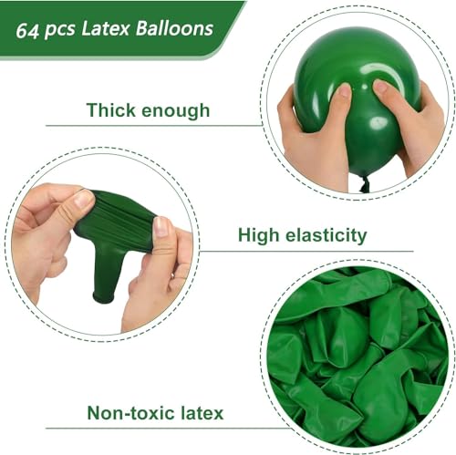 Image of Party Propz Birthday Decoration Items - 57 Pcs Green Theme Happy Birthday Decoration Kit, Birthday Decorations for Husband Wife | Green and Gold Balloons for Birthday Decorations for Boys Girls