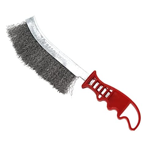 Grill Brush and Scraper with Handle, BBQ Grill Cleaning Brush for Grill Wizard Grate Cleaner, Safe Wire Stainless Steel BBQ Brush, Grill Cleaner Cover