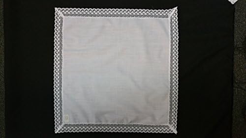 Handembroidery White Lace Napkins Ideal for Events or Regular Home Use (White) Wrinkle Resistant Size (17" X 17")