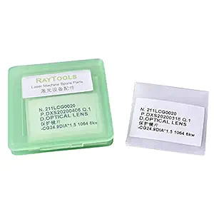 Raytools Original Protective Windows 37x7mm Laser Optical Protection Lens 27.9 * 4.1 0-6KW Fiber Laser Cutting Head Spare Parts (10 PCS, 38.1x1.6 12KW)