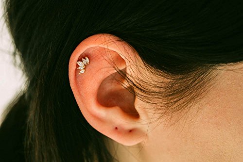 Ondaisy 14K Gold Plated Simulated Diamond Cz Heart Queen Bridal Mermaid Princess Crown Tiara Ear Studs Post Ball Earring Piercing For Women #TOP5