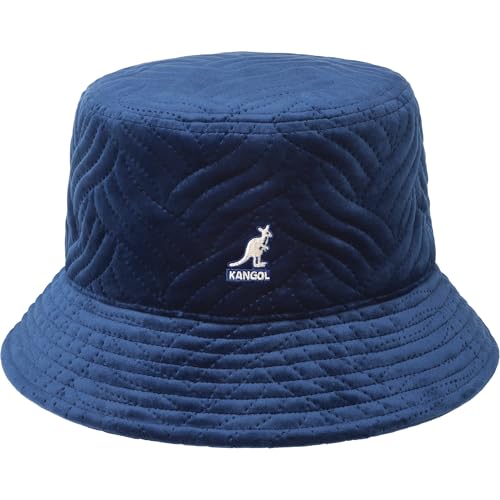 Kangol Plush Wave Puff Bucket Stoffhut Fischerhut Damen/Herren - mit Futter Herbst-Winter Winter - L/XL (58-61 cm) dunkelblau