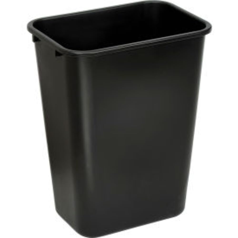 Continental Commercial 4114BK One Piece Construction Rectangle Waste Basket, 41 quart Capacity, Plastic, 20 x 15-1/2 x 11 Size, 33. 5 Height, 16. 25 Width, 11. 5 Length, Black-image-16