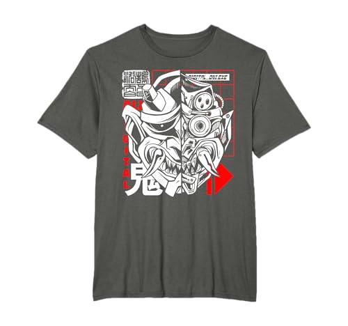 Retro Oni Cyberpunk Samurai Arts Bushido Warrior Camiseta