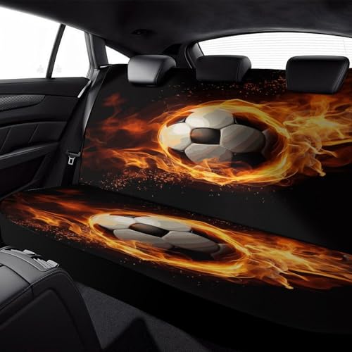 Fundas de asiento de coche lavables para perros con estampado de fútbol 6