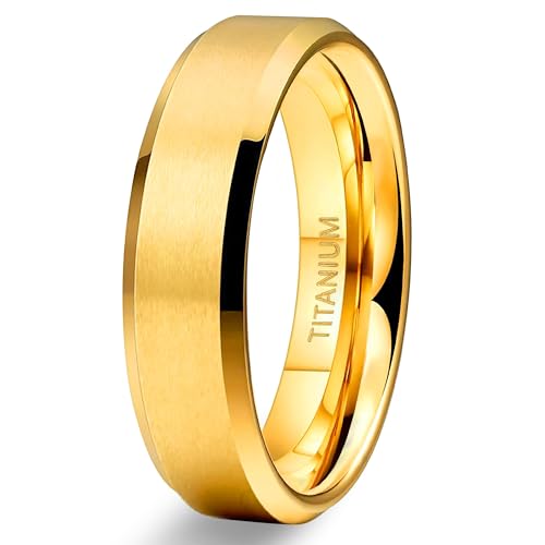 TIGRADE Titanium Rings 4MM 6MM 8MM 10MM Wedding Band in Comfort Fit Matte for Men Women Size 3-15,...