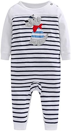 Newborn Baby Boys Girls Long Sleeve Romper Sailor Jumpsuit Playsuit Outfits 100% Cotton Sleep Suit Unisex Baby Gifts for infants and babies Baby Outfit Baby Nursery– Kiddy Bird