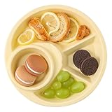 Porzellan Speiseteller, Portionskontrolle, geteiltes Tablett für gesunde Ernährung, bariatrische Ernährung, Frühstück, Nudeln, Obst, Salat