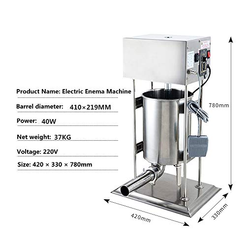 BAOSHISHAN 15L Elektrischer Wurstfüller Gewerbliche Wurstfüllmaschine Wurstfüller Edelstahl-Wursthersteller Maschine… – Bild 3