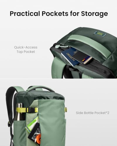 Image of tomtoc 28 /40L Travel Backpack, TSA Carry On /Personal Item Bag Flight Approved, Water-resistant Carry on Luggage, PFAS Free