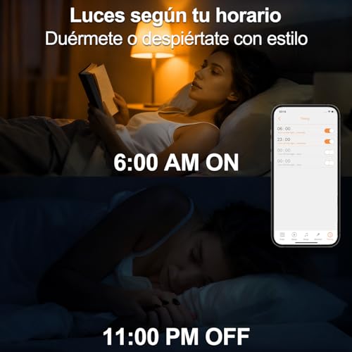 iLC Bombilla alexa Colores LED 10W, E27 RGBW controlada por App, Compatible con Alexa (se Necesitan Dispositivos Echo), Sincronizada con la música, Multicolor Cambio de Color Regulable (Paquete 1) - imagen 7