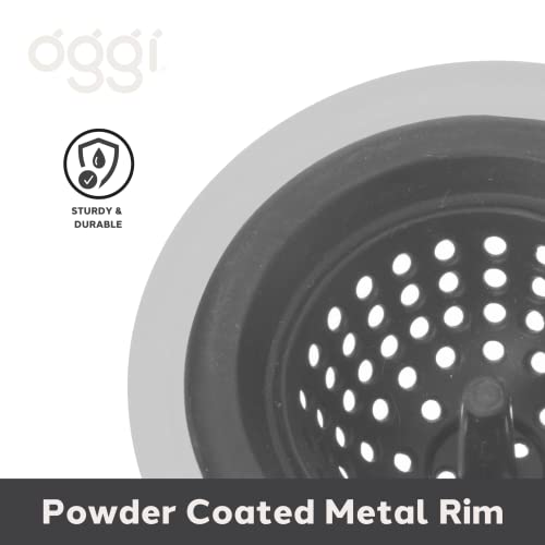 Tapón de fregadero de silicona y metal 4.6" gris miniatura 5