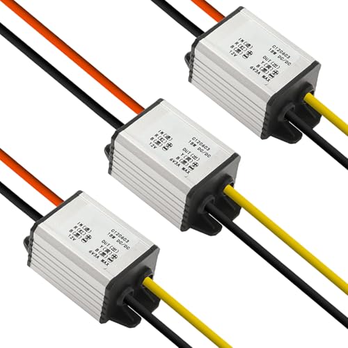 Image of 3Pcs 12V to 6V Car Power Voltage Converter DC 9V-22V 12V to 6V Buck Voltage 3A 18W Waterproof DC Step Down Volt Module Power Supply Board Compatible with Car Vehicle Automotive LED Display Radio