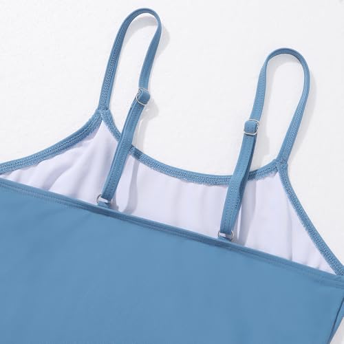 Weixinbuy Girl's One Piece Swimsuits with Mesh Skirt Bathing Suits Swimwear with Cover Up for Girls 9-16 Years3