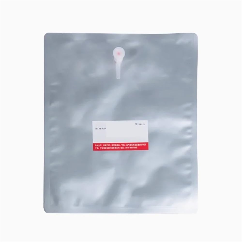 Cristalería de Laboratorio Bolsa de muestreo de aluminio de 5 piezas, bolsa de recolección, bolsa de recolección, válvula simple y doble(0.1L double valve)