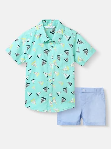 Image of Nautinati Boys Printed Shirt & Short Clothing Set Combo | Age 0-3 Years
