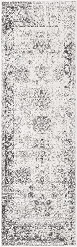 Unique Loom Sofia Collection Area Rug - Casino (2' X 6' 9" Runner, Gray/ Beige) #TOP2